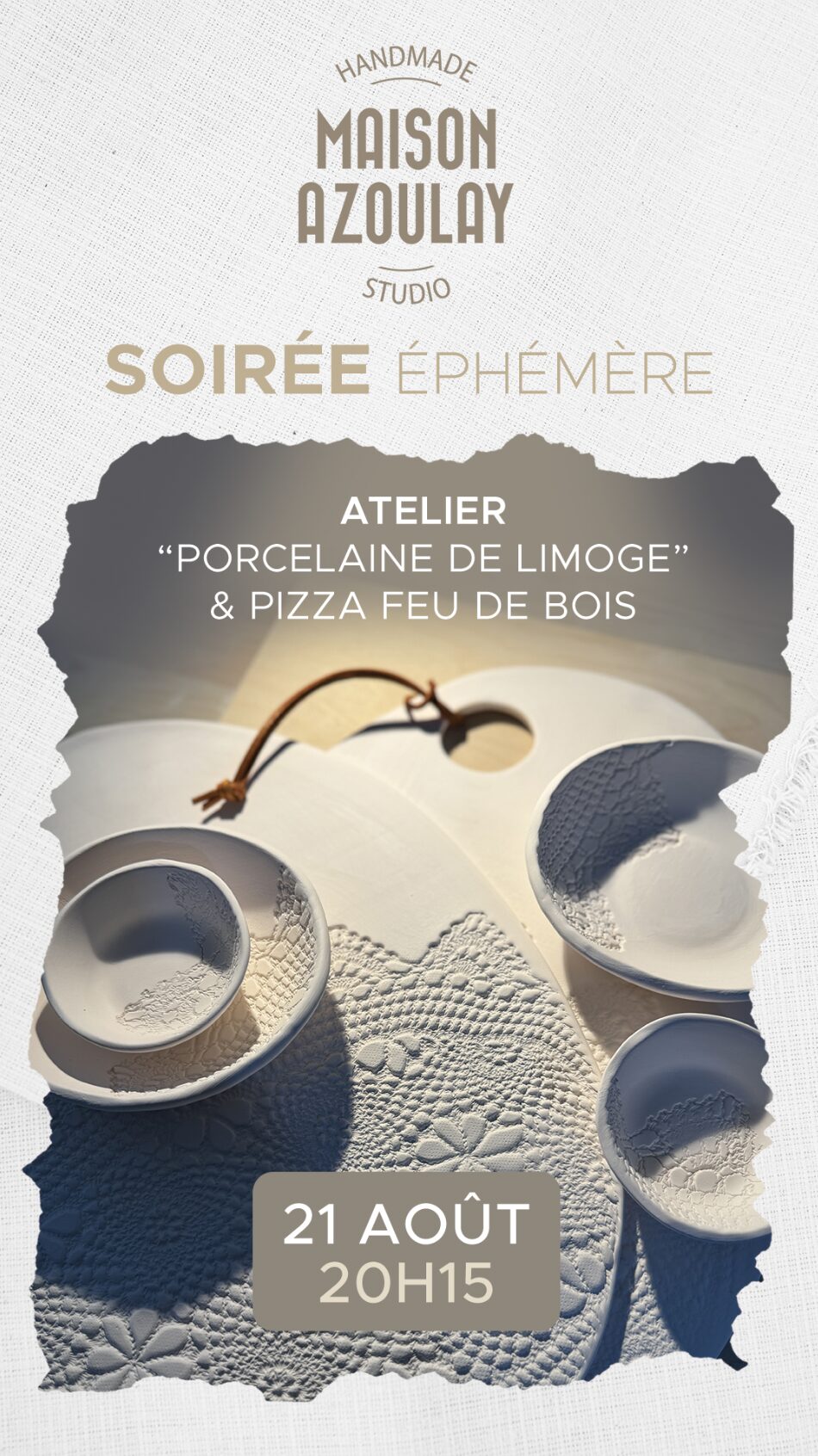 ATELIER ÉPHÉMÈRE | 21 AOÛT 2025